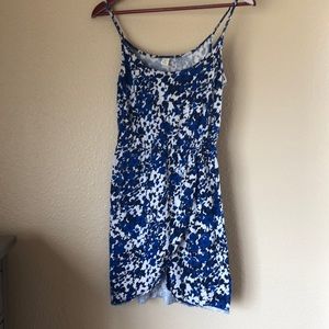Blue floral dress